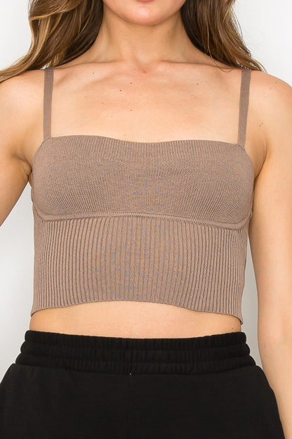 Zella Crop Knitted Sweater Top