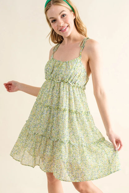 Keeley Floral Print Chiffon Dress