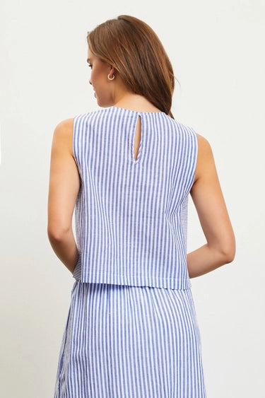 Celine Striped Front Pocket Top