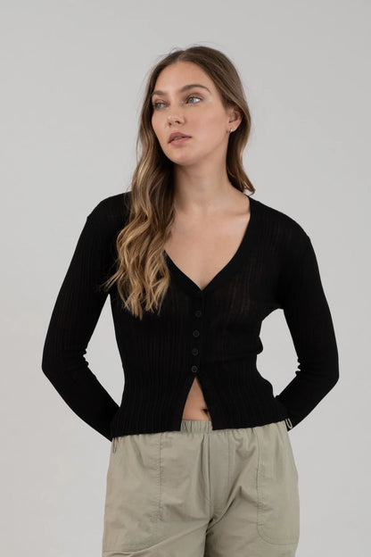 Cami Sheer Button Down Cardigan