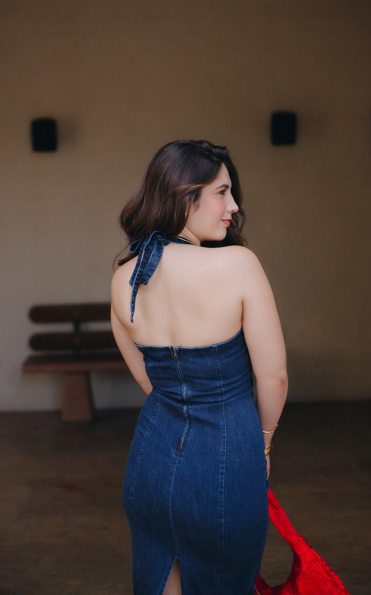 Del Carmen Denim Midi Dress