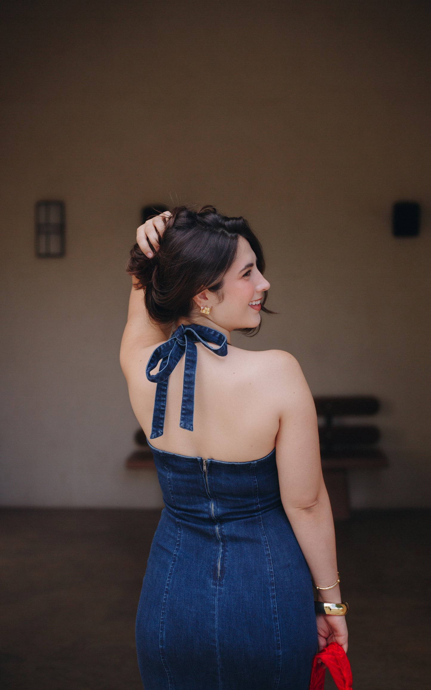 Del Carmen Denim Midi Dress