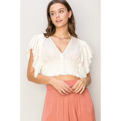 Annie Lace Smocked Blouse
